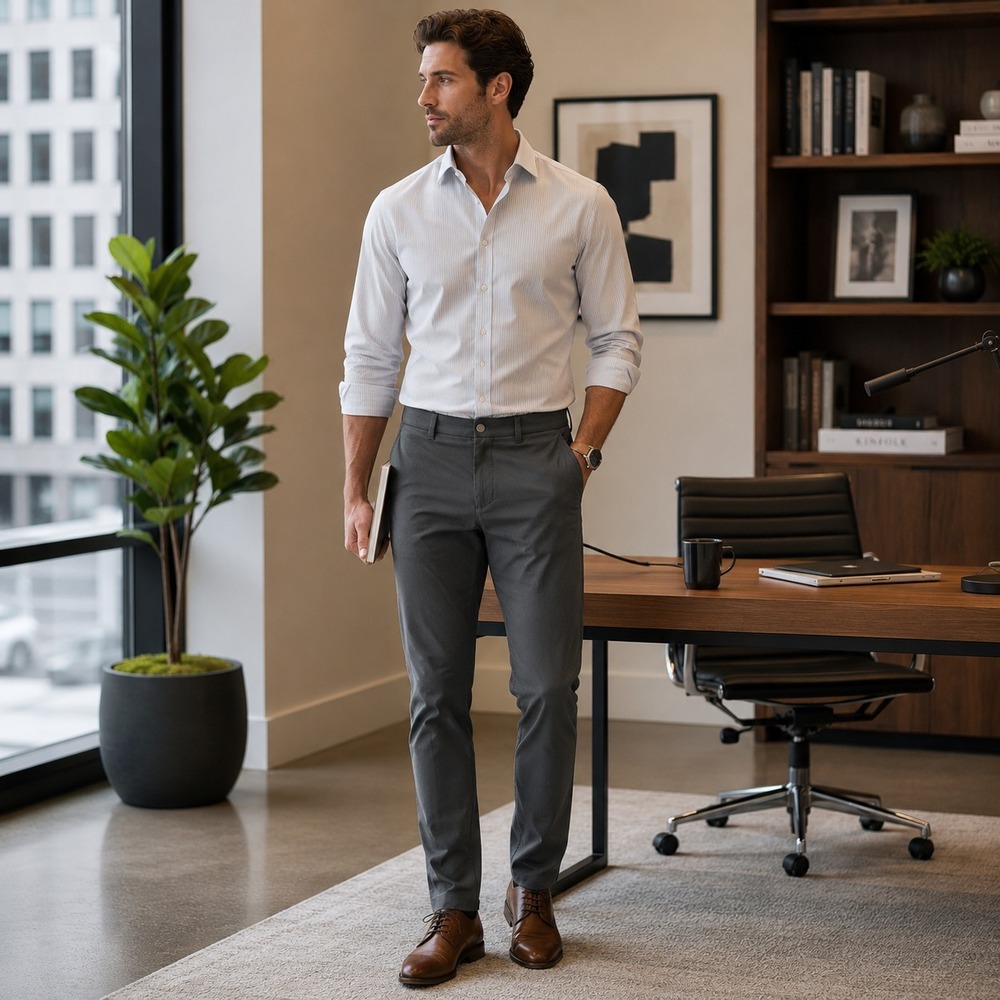 Lululemon Mens ABC Pants 32x26 Gray Warpstreme Slim Tech Commuter Golf‎ Stretch